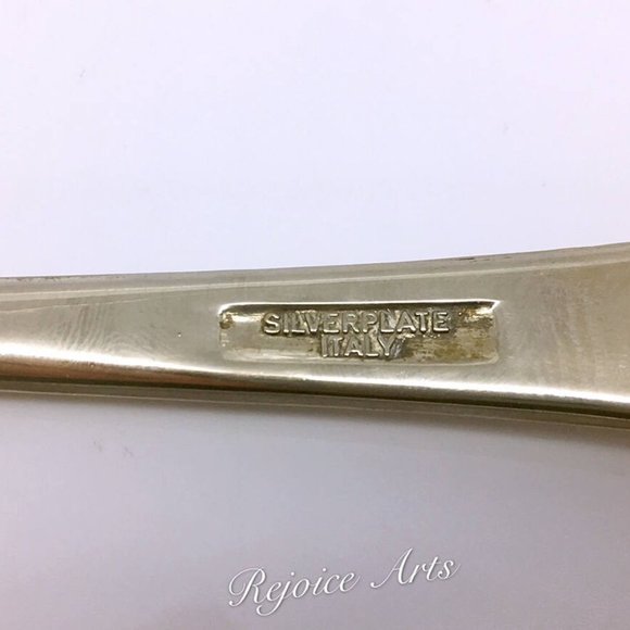 Two Vintage Silverplated Italy Salad Serving Forks - Picture 3 of 3